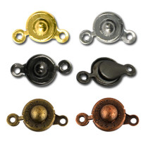 Замок для бус "шар" DC-020/5 17x9x4 мм 5 шт №02 под никель