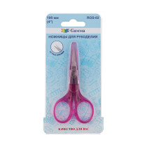 Ножницы " Gamma" ROS- 02 для рукоделия в блистере 100 мм розовые