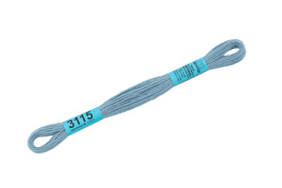 Нитки для вышивания " Gamma" мулине ( 3071- 3172 ) 100% хлопок 8 м №3115 св. голубой