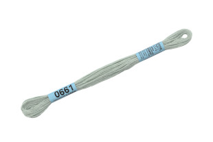 Нитки для вышивания " Gamma" мулине ( 0207- 0819 ) 100% хлопок 8 м №0661 бледно- серый