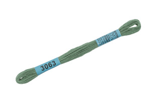 Нитки для вышивания " Gamma" мулине ( 0820- 3070 ) 100% хлопок 8 м №3063 св. изумруд