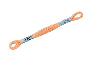 Нитки для вышивания " Gamma" мулине ( 3173- 6115 ) 100% хлопок 8 м №3203 розово- бежевый