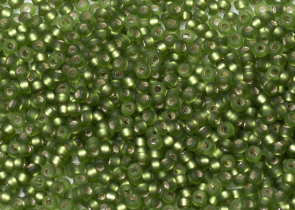 Бисер Япония MIYUKI Seed Beads 15/0 5г 0026F оливковый матовый серебряная линия внутри