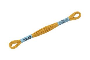 Нитки для вышивания " Gamma" мулине ( 3173- 6115 ) 100% хлопок 8 м №3248 св. горчичный