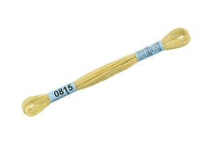 Нитки для вышивания " Gamma" мулине ( 0207- 0819 ) 100% хлопок 8 м №0815 бл. желтый