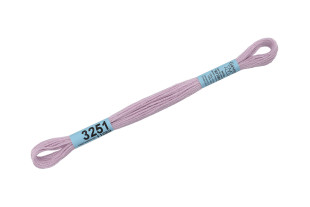 Нитки для вышивания " Gamma" мулине ( 3173- 6115 ) 100% хлопок 8 м №3251 св. сиреневый