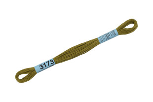 Нитки для вышивания " Gamma" мулине ( 3173- 6115 ) 100% хлопок 8 м №3173 св. хаки