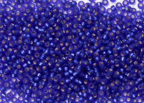 Бисер Япония MIYUKI Seed Beads 15/0 5г 0020F кобальт матовый серебряная линия внутри