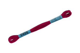 Нитки для вышивания " Gamma" мулине ( 0207- 0819 ) 100% хлопок 8 м №0406 вишневый