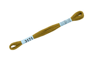 Нитки для вышивания " Gamma" мулине ( 3071- 3172 ) 100% хлопок 8 м №3171 св. св. хаки