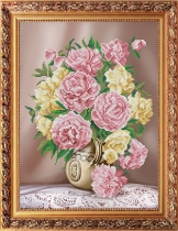 Рисунок на ткани для вышивки бисером КС-3044 Пионы