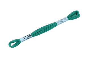 Нитки для вышивания " Gamma" мулине ( 3071- 3172 ) 100% хлопок 8 м №3138 зеленый