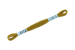 Нитки для вышивания " Gamma" мулине ( 3071- 3172 ) 100% хлопок 8 м №3172 св. св. хаки