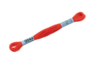 Нитки для вышивания " Gamma" мулине ( 0001- 0206 ) 100% хлопок 8 м №0044 т. оранжевый