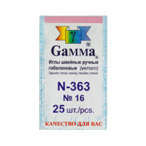 Иглы для шитья ручные " Gamma" N- 363 гобеленовые №16 25 шт. в конверте острые