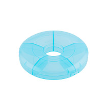 Контейнер T- 37 пластик 12 x 12 x 3 см голубой\ прозрачный