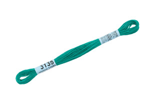 Нитки для вышивания " Gamma" мулине ( 3071- 3172 ) 100% хлопок 8 м №3135 зеленый