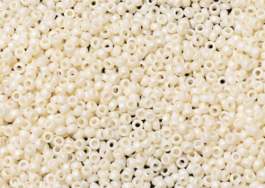 Бисер Япония MIYUKI Seed Beads 15/0 5г 0492FR кремовый непрозрачный радужный матовый