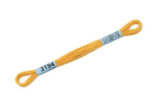 Нитки для вышивания " Gamma" мулине ( 3173- 6115 ) 100% хлопок 8 м №3194 желтый