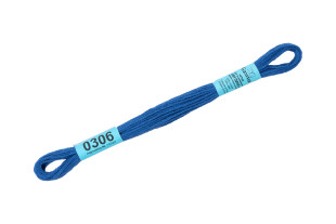 Нитки для вышивания " Gamma" мулине ( 0207- 0819 ) 100% хлопок 8 м №0306 васильковый