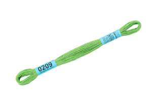Нитки для вышивания " Gamma" мулине ( 0207- 0819 ) 100% хлопок 8 м №0209 св- зелёный