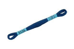 Нитки для вышивания " Gamma" мулине ( 3173- 6115 ) 100% хлопок 8 м №5135 васильковый