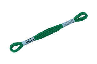 Нитки для вышивания " Gamma" мулине ( 3173- 6115 ) 100% хлопок 8 м №5212 т. зеленый