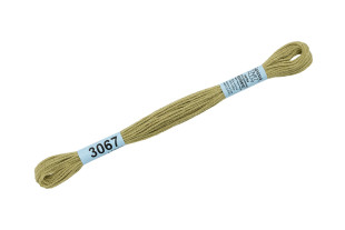 Нитки для вышивания " Gamma" мулине ( 0820- 3070 ) 100% хлопок 8 м №3067 хаки- оливковый