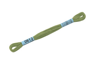 Нитки для вышивания " Gamma" мулине ( 0207- 0819 ) 100% хлопок 8 м №0613 св- оливковый
