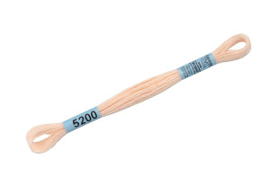 Нитки для вышивания " Gamma" мулине ( 3173- 6115 ) 100% хлопок 8 м №5200 св. бежевый