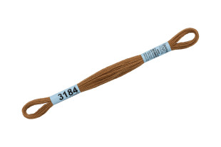 Нитки для вышивания " Gamma" мулине ( 3173- 6115 ) 100% хлопок 8 м №3184 горчичный