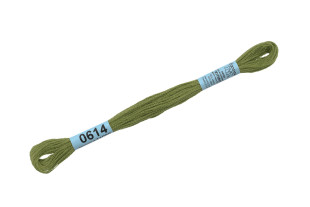 Нитки для вышивания " Gamma" мулине ( 0207- 0819 ) 100% хлопок 8 м №0614 оливковый