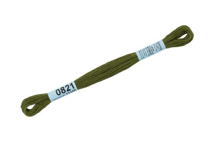 Нитки для вышивания " Gamma" мулине ( 0820- 3070 ) 100% хлопок 8 м №0821 хаки