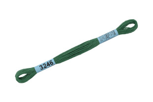 Нитки для вышивания " Gamma" мулине ( 3173- 6115 ) 100% хлопок 8 м №3246 зеленый