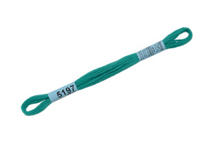 Нитки для вышивания " Gamma" мулине ( 3173- 6115 ) 100% хлопок 8 м №5197 бирюзовый