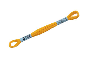 Нитки для вышивания " Gamma" мулине ( 3173- 6115 ) 100% хлопок 8 м №3197 т. желтый