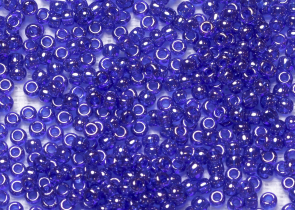 Бисер Япония круглый 15/0 10г 0116 кобальт, глянцевый прозрачный