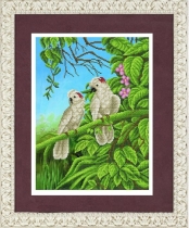 Рисунок на ткани для вышивки бисером  К-3047 На веточке