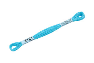 Нитки для вышивания " Gamma" мулине ( 3071- 3172 ) 100% хлопок 8 м №3121 голубой