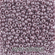 Бисер Чехия " GAMMA" круглый 1 10/ 0 2. 3 мм 5 г 1- й сорт A240 сиреневый ( 28020 )