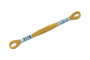 Нитки для вышивания " Gamma" мулине ( 3173- 6115 ) 100% хлопок 8 м №3176 оливковый