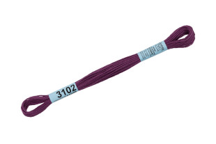 Нитки для вышивания " Gamma" мулине ( 3071- 3172 ) 100% хлопок 8 м №3102 гр. фиолетовый
