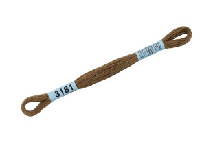 Нитки для вышивания " Gamma" мулине ( 3173- 6115 ) 100% хлопок 8 м №3181 св. коричневый