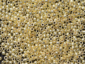 Бисер Япония круглый 11/0 10 г PF0559 желтое золото, гальванизированный