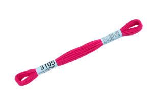 Нитки для вышивания " Gamma" мулине ( 3071- 3172 ) 100% хлопок 8 м №3105 т. малиновый