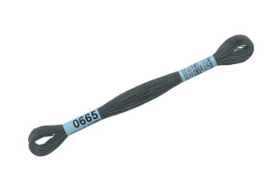 Нитки для вышивания " Gamma" мулине ( 0207- 0819 ) 100% хлопок 8 м №0665 т. серый