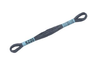 Нитки для вышивания " Gamma" мулине ( 3173- 6115 ) 100% хлопок 8 м №5220 т. серый