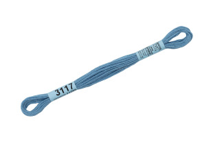 Нитки для вышивания " Gamma" мулине ( 3071- 3172 ) 100% хлопок 8 м №3117 голубой