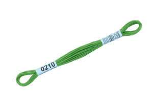 Нитки для вышивания " Gamma" мулине ( 0207- 0819 ) 100% хлопок 8 м №0210 травяной