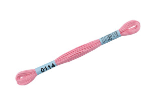 Нитки для вышивания " Gamma" мулине ( 0001- 0206 ) 100% хлопок 8 м №0114 св- розовый